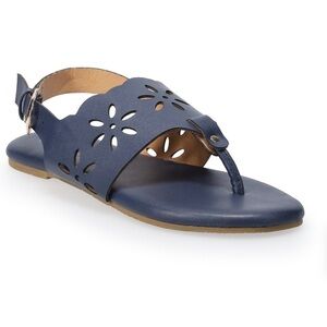 LC Lauren Conrad Jarrah Women's Floral Thong Sling Back Sandals